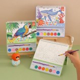 Cartoon Watercolor Painting Set 8 Colors DIY Art Drawing Book for Students Children Cross-Border Trade Model Coloring Toys
